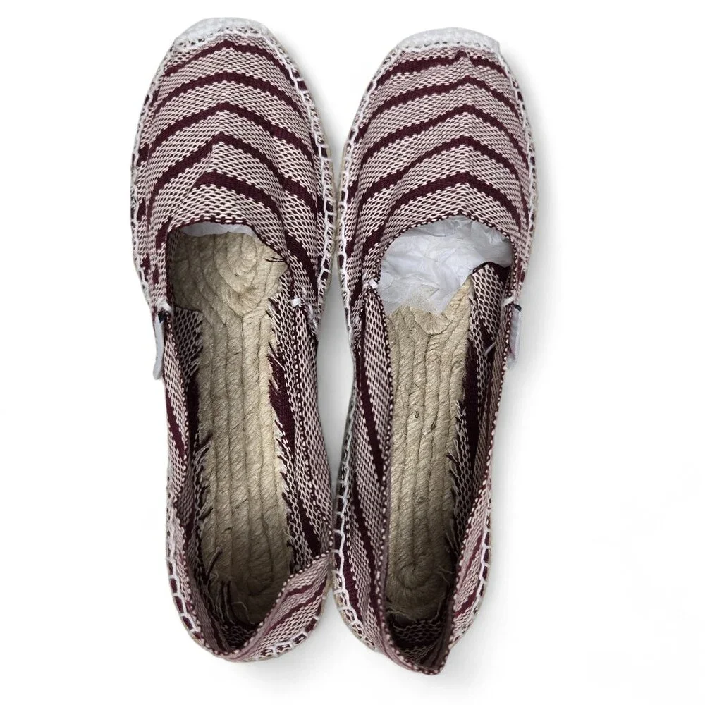 Alpargatus Espadrille Flats Women's Striped Handmade Resort‎ Rope Slip On 9.5